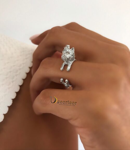 Sterling silver dog ring R1019b