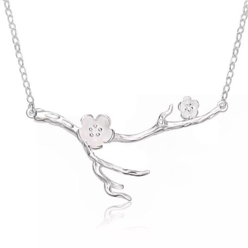 Sterling silver blossom necklace N393