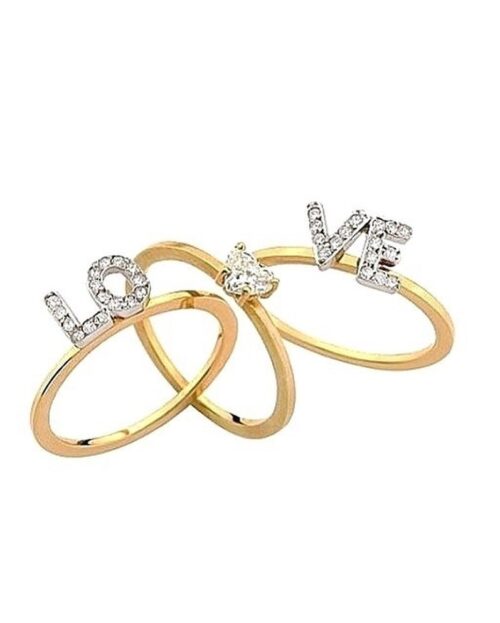 Sterling silver 3pcs love rings R1183