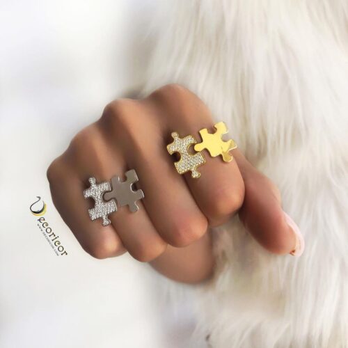 Silver puzzle ring R939