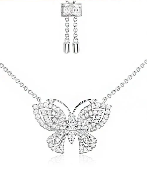 butterfly sterling silver necklace