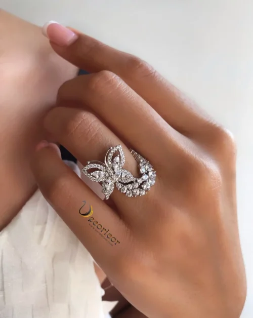 silver butterfly ring